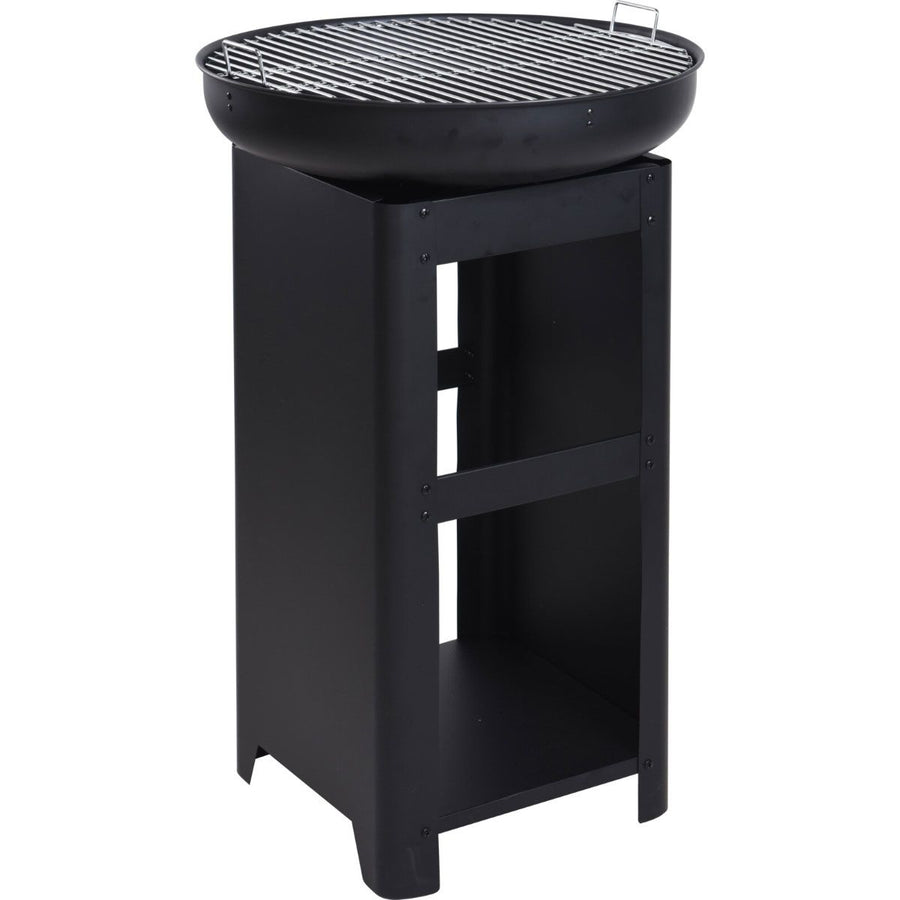 BBQ Grillplaat met Opslag – Hoog Model | Houtskool & Briketten | Diameter 61 cm | Snel & Eenvoudig Montage