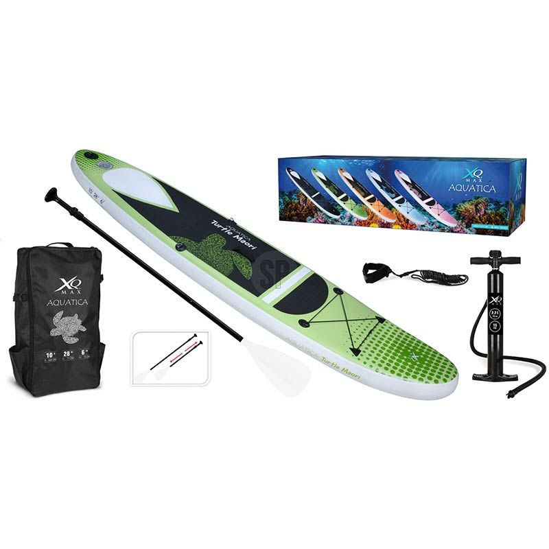 XQ Max SUP Board Aquatica 305 cm – Ultra Stable & Complete Set for Beginners and Advanced Users (Turtle Maori)