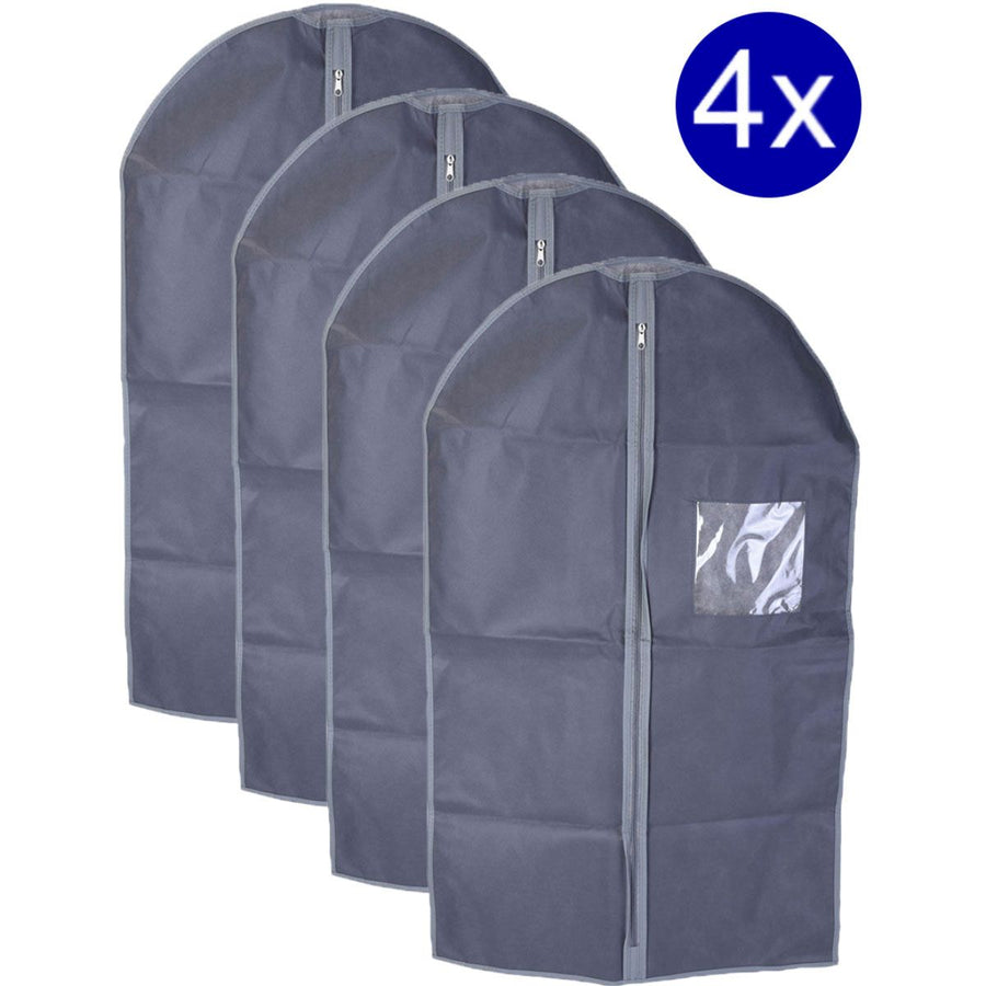 Storage Solutions 4X Garment Bag with Zipper – 60x100 cm | Protective, Convenient & Grey