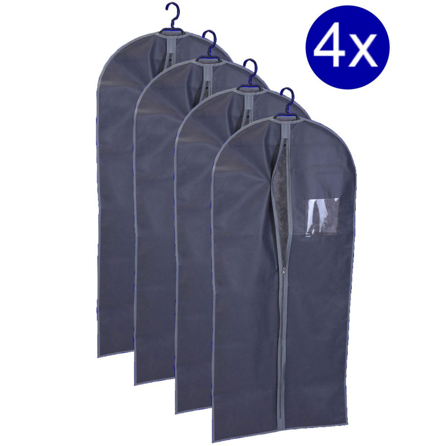 Storage Solutions 4X Kledinghoes met Rits – Beschermend, Duurzaam & Grijs | 60x135 cm