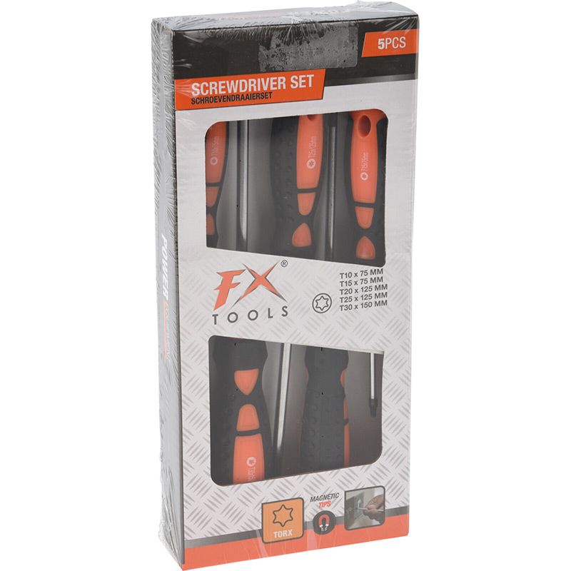 Fx Tools Torx Screwdriver Set 5-Piece – Magnetic & Professional