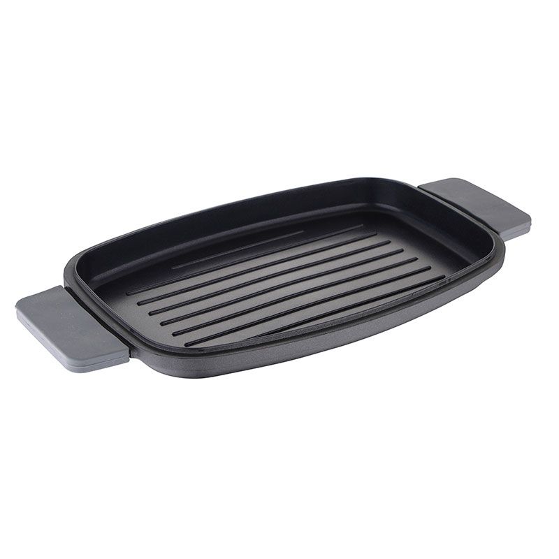 Bergner Infinity Chefs XL Grill Plate – 42 x 22 cm | Cast Aluminum, Soft-Touch Handles & Oven Safe | Premium Cooking Experience