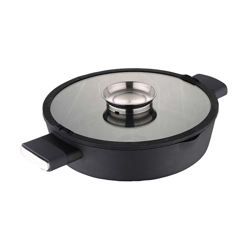 Bergner Infinity Chefs Braadpan – 28 cm, 3,5L | AromaBoost Glazen Deksel, Soft-Touch Ergonomische Handgrepen, XylanPlus Anti-aanbak | Chef’s Choice