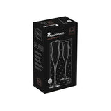 Bergner Masterpro Champagnefluitjes – 2 Stuks, 18,2 cl | Ultra Sterk Kristalglas, Krasvast & Breukbestendig | Premium Eco-Crystal Collectie