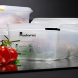 Bergner Masterpro Vershoudbak 4L – Transparant, BPA-Vrij – Magnetron-, Vaatwasser- & Vriezerbestendig – Duurzaam & Gemakkelijk Te Openen