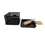 Raclette Voor Kaas – 1 Persoon | Premium Compacte Kaasfondueset met Houten Spateltje