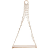 Stijlvol, Natuurlijk & Functioneel! Hangplateau met Touw – Licht Hout – Perfecte Wanddecoratie voor Elke Ruimte