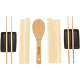 Excellent Houseware Sushi Set – Bamboe & Keramiek | 7-delig | Voor 2 Personen | Compleet Servies