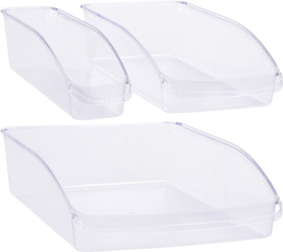 Excellent Houseware Refrigerator Storage Bins – Set of 3 | Transparent, Stackable & Space-Saving | Small, Medium & Large