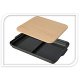 Bamboe Snijplank met Opvangbak – 37x24 cm – Duurzaam, Praktisch & Handig met PP Handvatten voor Koken en Voorbereiding