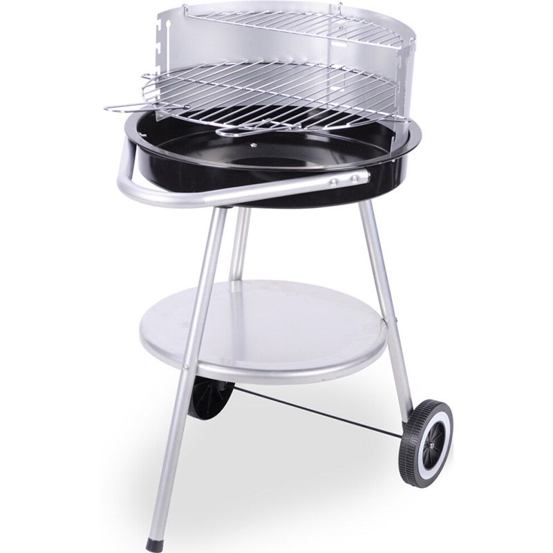 Halfronde BBQ Barbecue – Verstelbaar Grillrooster, Verrijdbaar & Windbestendig