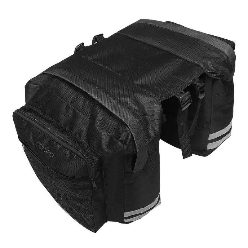 Ceruzo Dubbele Fietstas 30L – Zwart | Waterafstotend, Reflecterend & Afneembaar