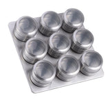 Ceruzo Magnetisch Kruidenrek – 9 RVS Kruidenpotjes | Trendy & Ruimtebesparend