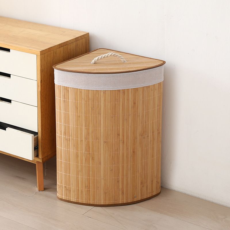 Ceruzo Bamboo Laundry Basket - Corner Model - 72L - Natural