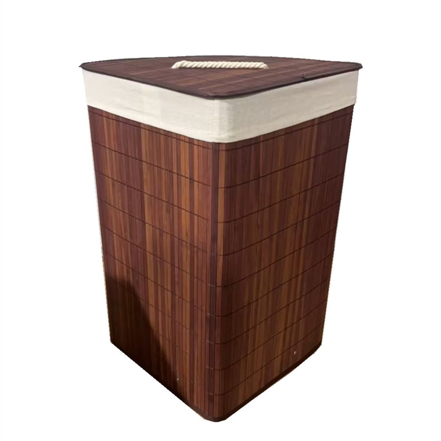 Ceruzo Bamboe Wasmand – Hoekmodel – 72L – Bruin