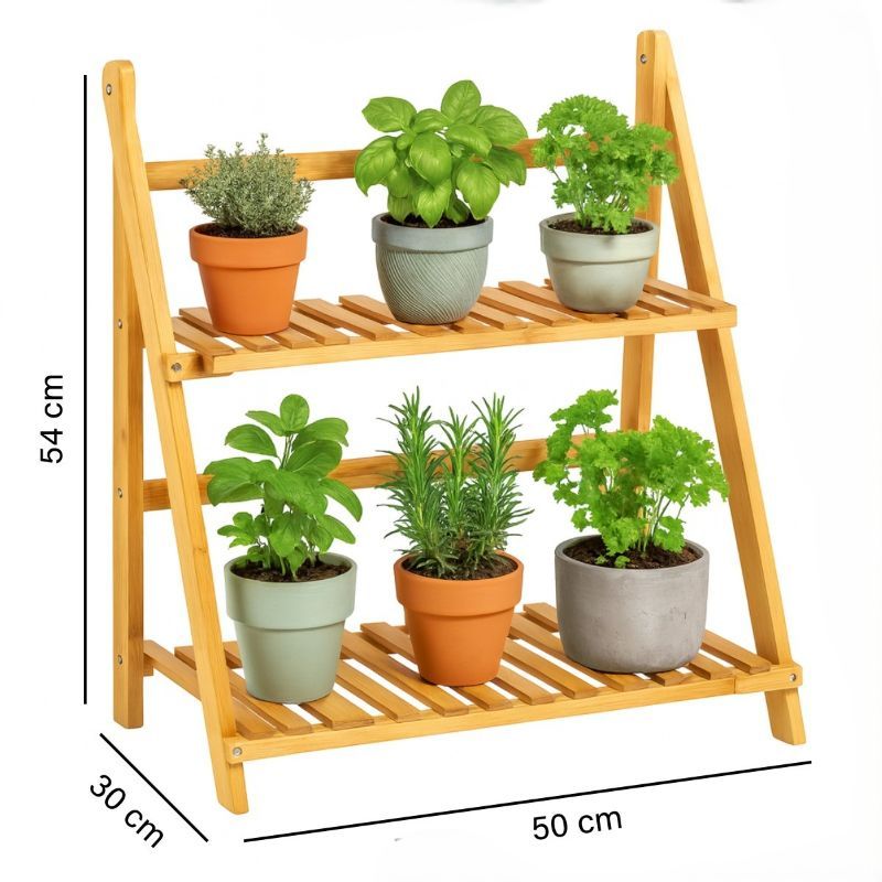 Ceruzo Plant Stand - Bamboo - 50X28X54