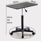 Ceruzo Bijzettafel – Hoogte Verstelbaar 60–80 cm – Gasveer – Zwart
