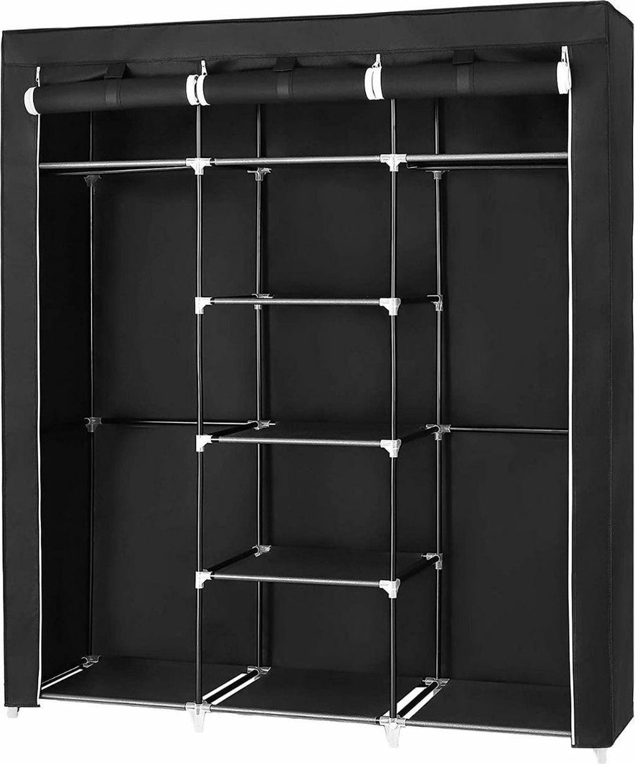 Ceruzo Kledingkast – Stoffen Vouwkast – 150×45×175 cm – Zwart