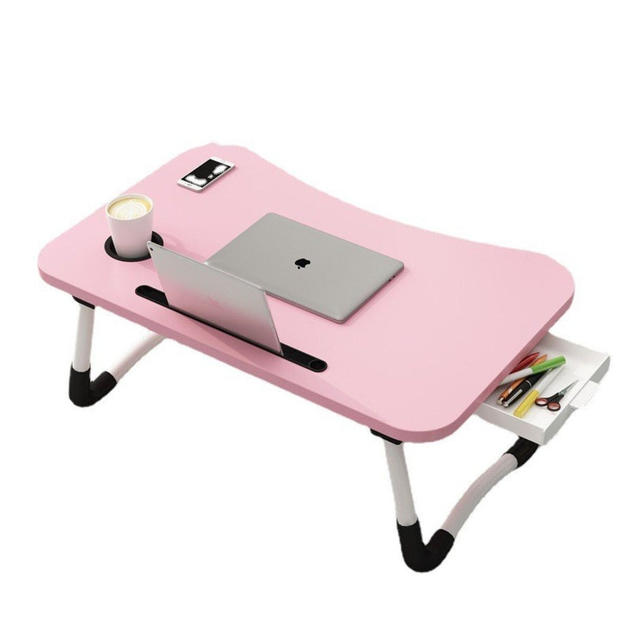 Ceruzo Foldable Laptop Table - Bedside Table - 60X40 Cm - Pink