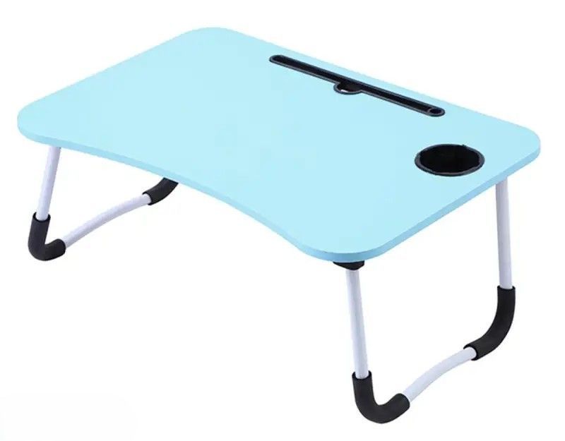Ceruzo Foldable Laptop Table - Bed Table - 60X40 Cm - Blue