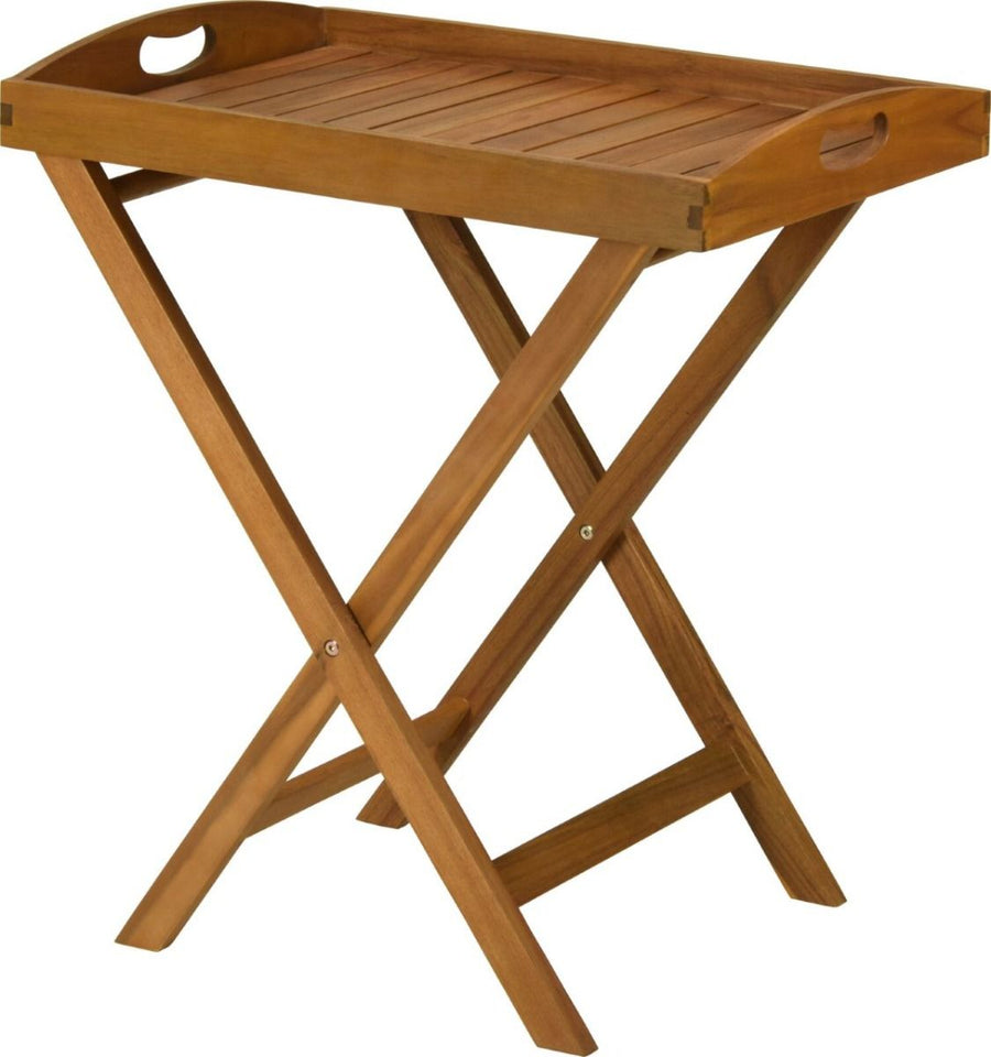 Dienbladtafel Acacia – Opvouwbare Bijzettafel & Butlertray | Stevig, FSC Hout & Handig in Gebruik