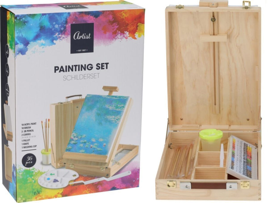 Painting Easel - Filled Painting Case - 36-Piece