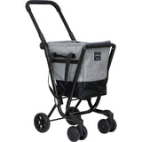 Ceruzo Easy Go Shopping Trolley – 40L Spacious & Detachable | Foldable Aluminium Frame | Black-Grey | Comfortable & Safe