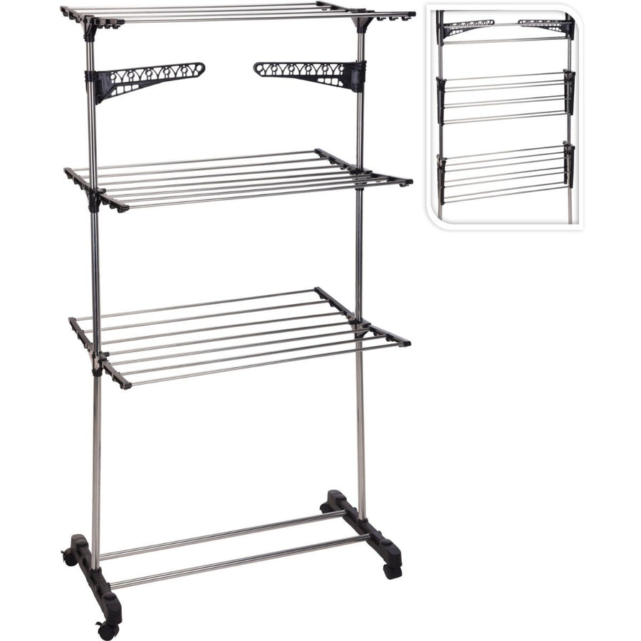 Storage Solutions Drying Rack Tower – Foldable & Portable – 17 Metres Drying Length – White