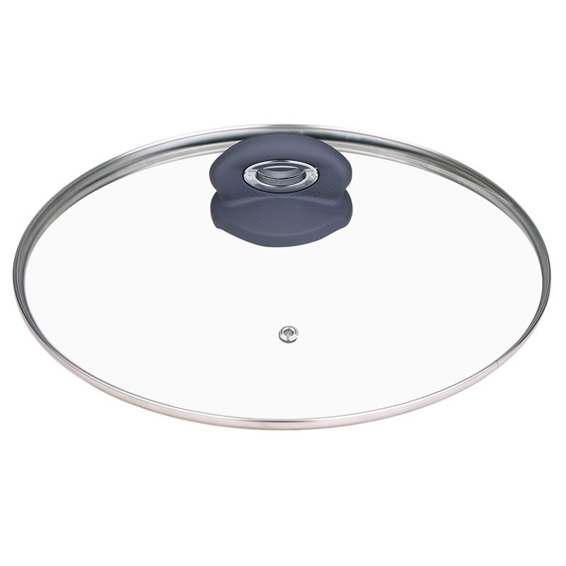 Bergner Glazen Deksel 24 cm – Duurzaam & Vaatwasbestendig – RVS Rand & Soft-Touch Knop – Perfect voor Pannen