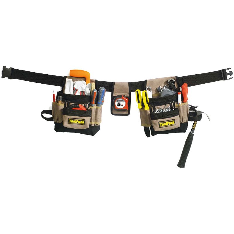 ToolPack Professionele Gereedschapsgordel met 2 Tassen – Verstelbaar & Sterk