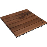 Progarden Wooden Decking Tile - Acacia - 30X30Cm - Set Of 9 - 0.81M2
