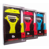 Excellent Houseware Keramische Schilmessenset – Rood | Schilmes 17 cm + Dunschiller