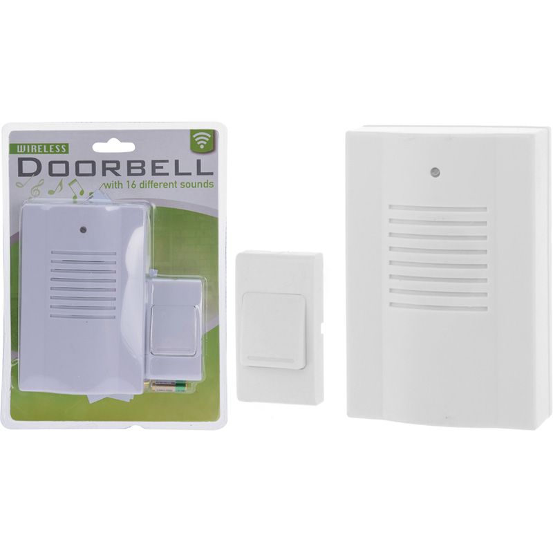 Ultra-Clear Wireless Doorbell with 16 Unique & Stunning Sounds – Powerful 30 Meter Range – Super-Fast Installation & Includes Push Button