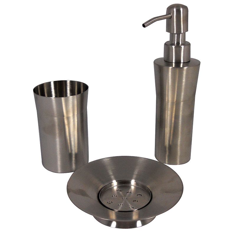 Premium 3-Piece Bathroom Set – Stainless Steel – Elegant, Functional & Luxurious