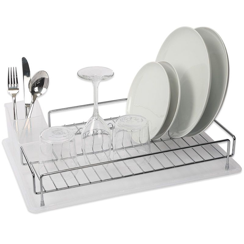 Duett Afdruiprek met Bestekhouder – Compact, Stevig & Modern | Keukenaccessoire