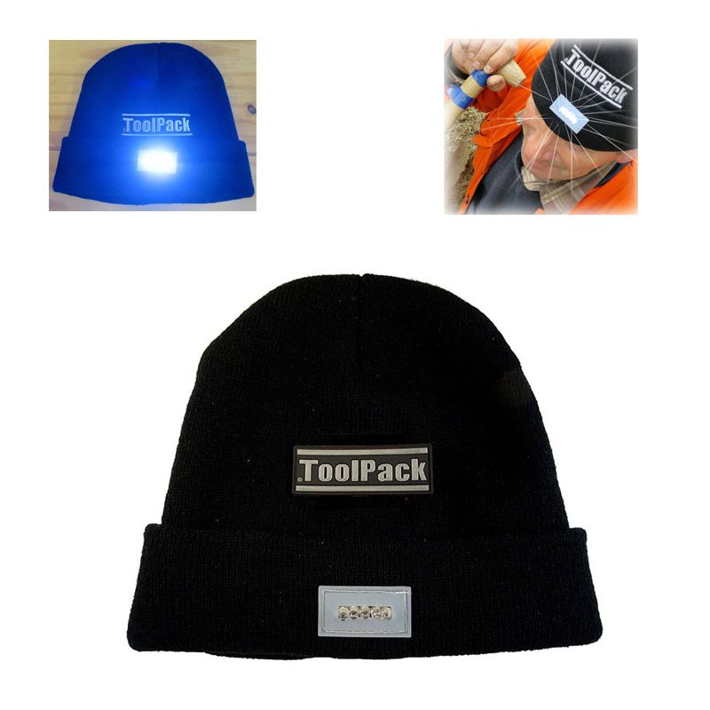 Toolpack Beanie with LED Light – Black – One Size