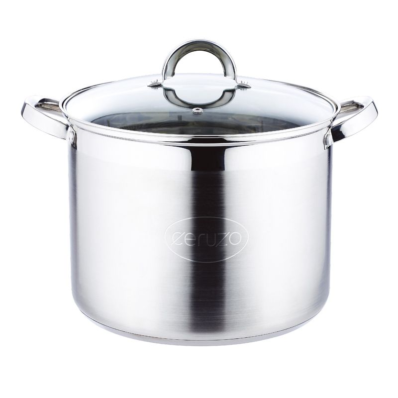 Ceruzo Premium Stainless Steel Soup Pot 9.5L – Durable, Stylish & Universally Suitable for Soups, Stews & Casseroles