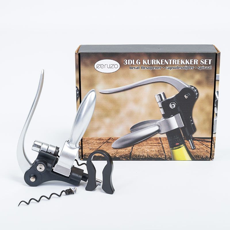 Ceruzo Corkscrew Deluxe Gift Set – Luxury Wine Opener with Lever Mechanism, Foil Cutter & Spiral in Gift Box