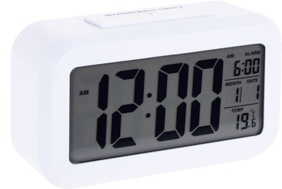 Segnale Digitale Alarmklok – Wit | Grote Cijfers, Snooze, Kalender & Temperatuursensor