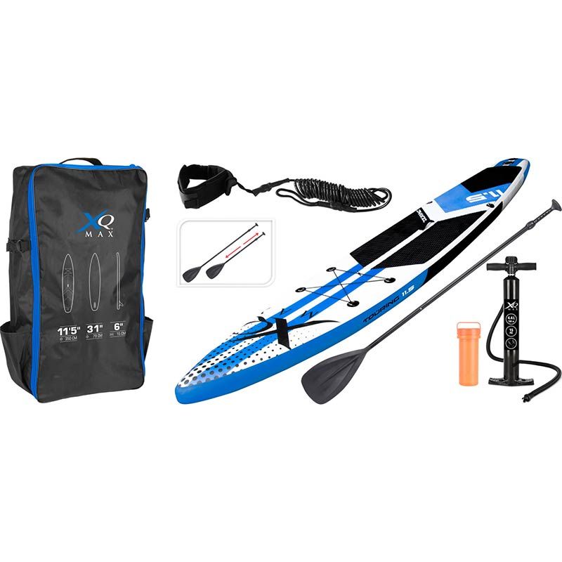 XQ Max Inflatable SUP Board – 350x79x15 cm | Touring Board Set with Pump, Paddle & Accessories for Long Distances and Speed