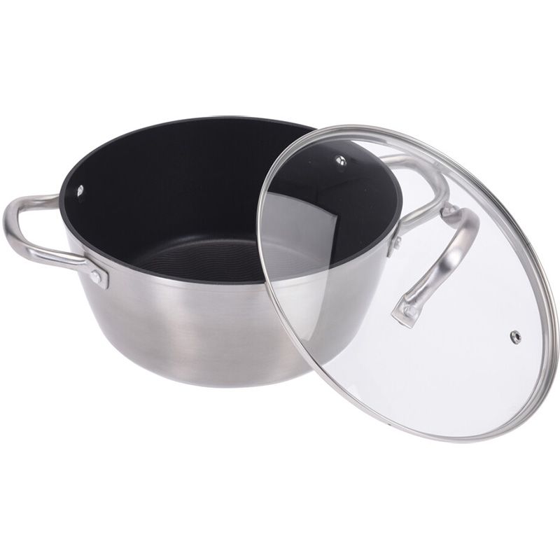 Excellent Houseware Braadpan 24 cm – 3,7 Liter, Stevig, Gezond Koken & Perfect voor Gas, Inductie en Elektrisch