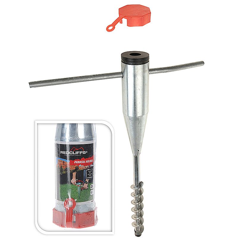 Redcliffs Premium Parasolhouder – Ultra Stevig & Duurzaam Gegalvaniseerd Staal – Universeel voor Parasols 25-55mm