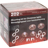 Bevestigingsset voor Kerstverlichting – 202-Delig | Snel, Veilig & Stevig Decoreren – Binnen & Buiten