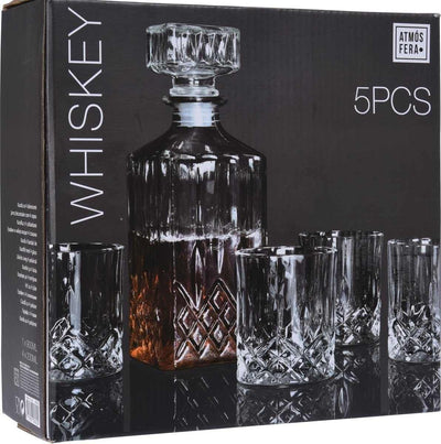 Whiskey Set - Decanter with 4 Glasses - Budgetline