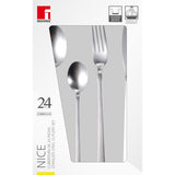 Bergner Cutlery Set Nice – 24-Piece – Luxury High-Gloss Stainless Steel – For 6 People