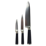Bergner Infinity Premium Chef's Knife Set – 3-Piece Stainless Steel Chef's Knife, Utility & Paring Knife for Perfect Cutting