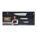 Bergner Infinity Premium Chef's Knife Set – 3-Piece Stainless Steel Chef's Knife, Utility & Paring Knife for Perfect Cutting