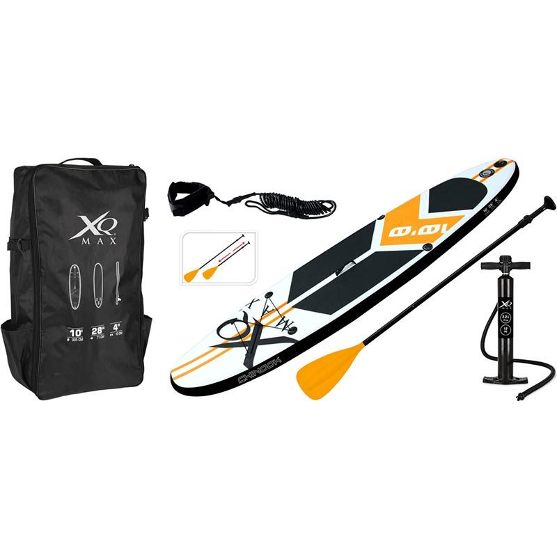 XQ Max SUP Board 305 cm – Orange | Complete Inflatable SUP Set up to 100 kg for Beginners & Advanced Users