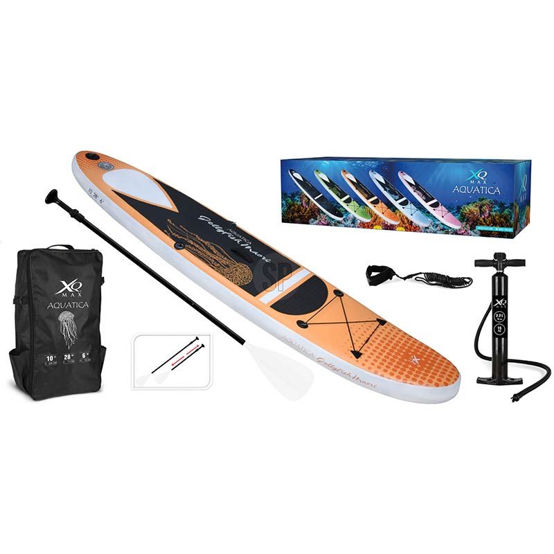XQ Max SUP Board Aquatica 305 cm – Ultra Stabiel & Complete Set voor Beginners en Gevorderden (Jellyfish Maori)