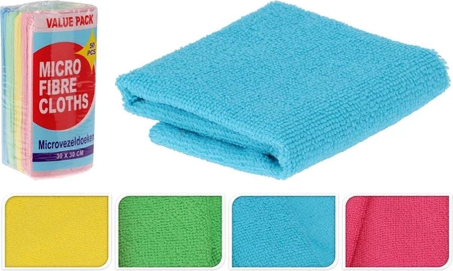 Microfiber Cleaning Cloths - 50 Pieces - 30X30Cm